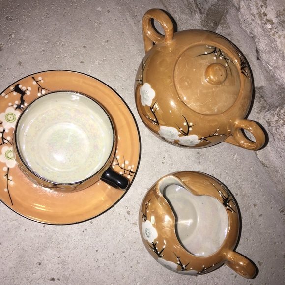 Tashiro Shoten Lusterware Tea Set Japan - Picture 2 of 16